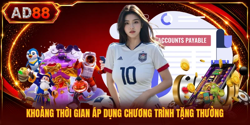 Khoảng thời gian áp dụng chương trình tặng thưởng