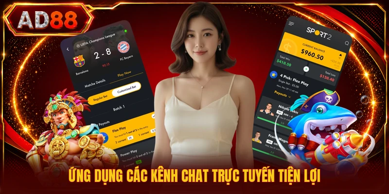 Ứng dụng các kênh chat trực tuyến tiện lợi